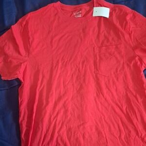 J. Crew Men's Vibrant Red Short Sleeve Tee